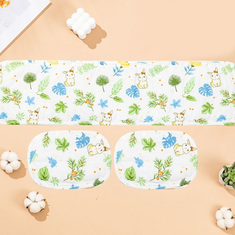 Khăn cotton 3 Lớp Gắn Tay Vịn Xe Đẩy Em Bé An Toàn