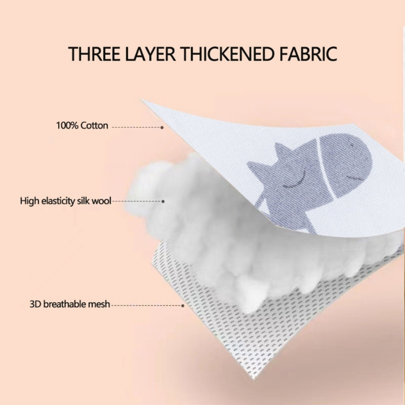 Khăn cotton 3 Lớp Gắn Tay Vịn Xe Đẩy Em Bé An Toàn