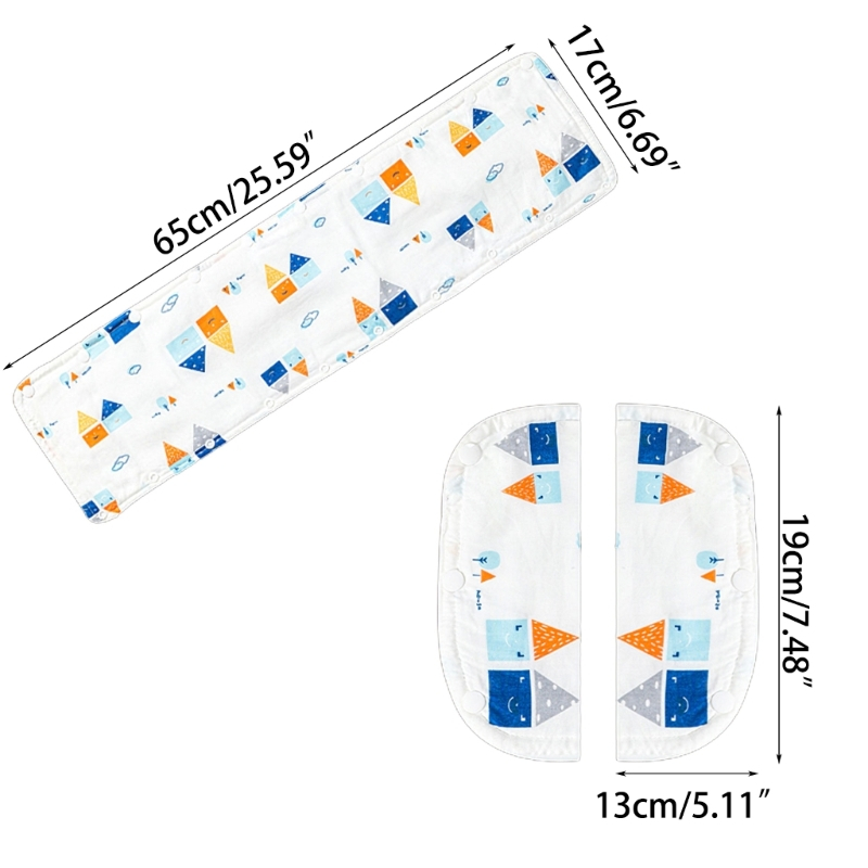 Khăn cotton 3 Lớp Gắn Tay Vịn Xe Đẩy Em Bé An Toàn