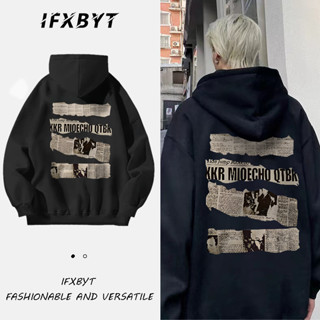 Áo khoác nỉ nam IFXBYT hoodie cotton vintage boy phố in hình old newspapers unisex 100% cotton-Y0515