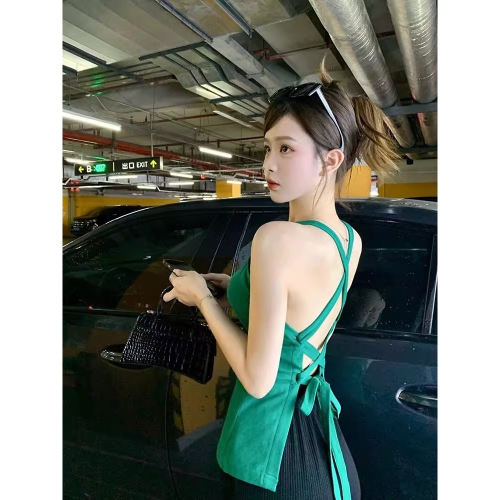 NZN Áo tanktop hai mảnh  hở lưng gợi cảm thời trang mùa hè cho nữ