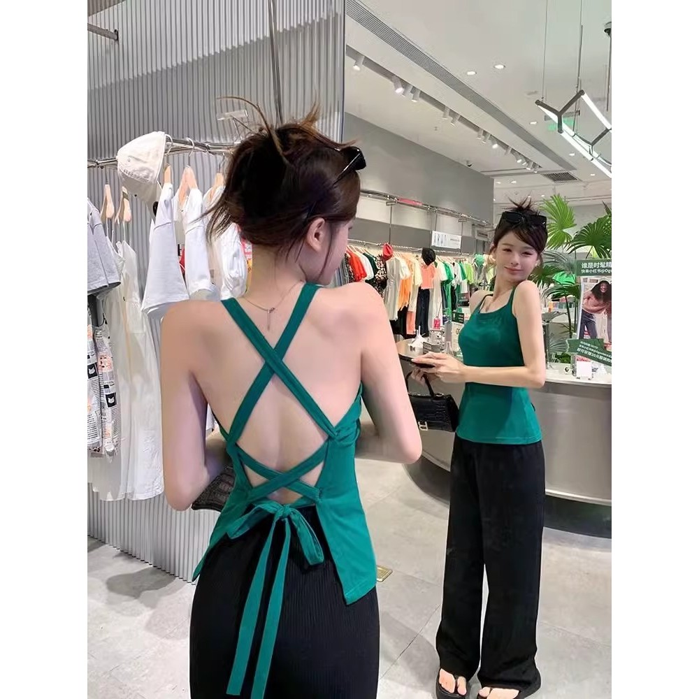 NZN Áo tanktop hai mảnh  hở lưng gợi cảm thời trang mùa hè cho nữ