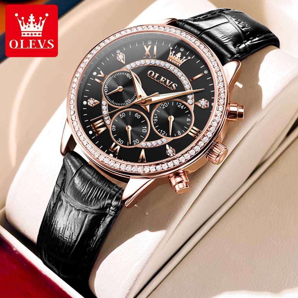 OLEVS Đồng Hồ Nữ Chính Hãng Quartz không Thấm Nước Phát Sáng Thời Trang 2915