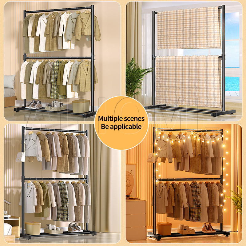 Móc treo quần áo trên mặt đất móc treo phòng ngủ phòng khách giá phơi sang trọng giá áo khoác nhẹ và đơn giản