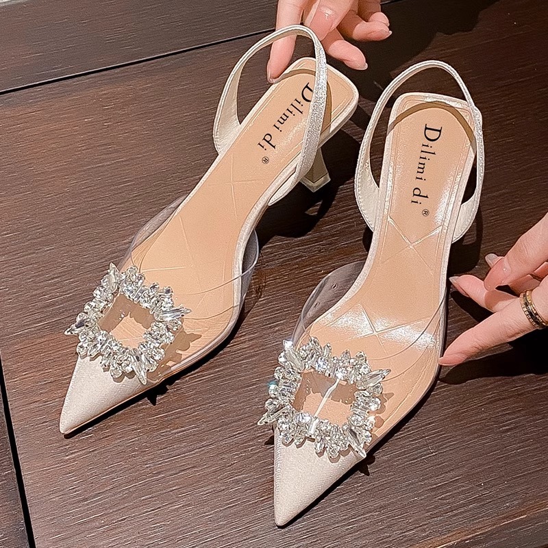 Aès Giày cao gót mũi nhọn thời trang cá tính cho nữ B25G07A 23Z23060204