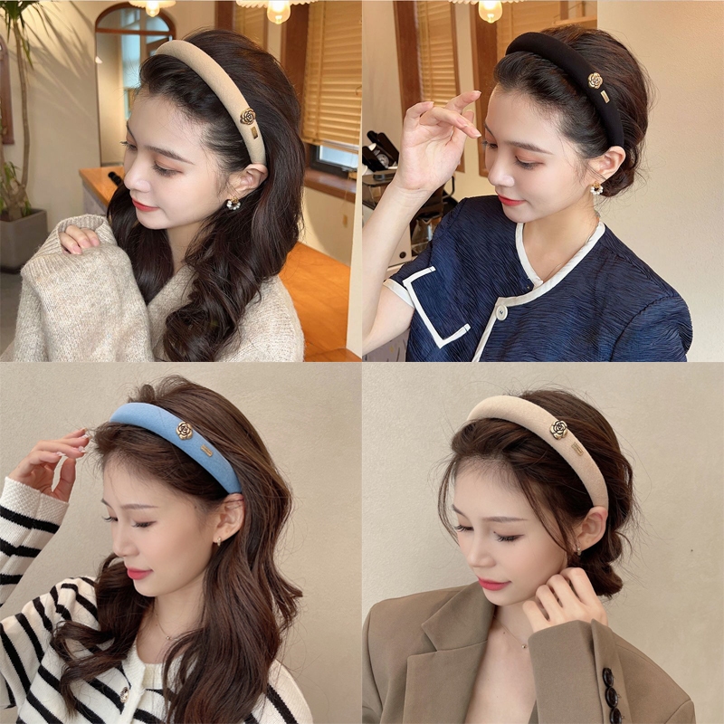 Băng Đô Cài Tóc Rửa Mặt Hình Đầu Lâu Hoa Trà Mẫu Mới 2022