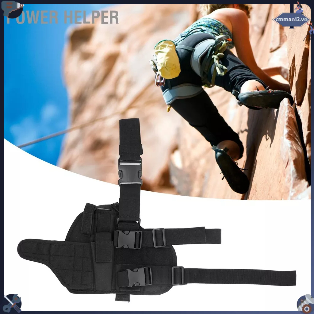 Power Helper Thả Chân Túi Đa Năng Đùi Gói Khóa Điều Chỉnh Dành Cho Chạy Ngoài Trời Leo Núi Đen cmman12.vn