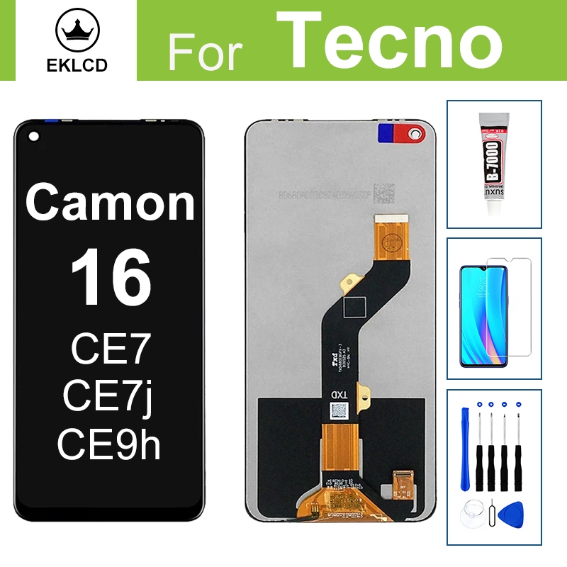 LCD Cho Tecno Camon 16 CE7 CE7j CE9h Màn Hình Hiển Thị Bộ Số Hóa Cảm Ứng Lắp Ráp Thay Thế Bộ Phận Sử