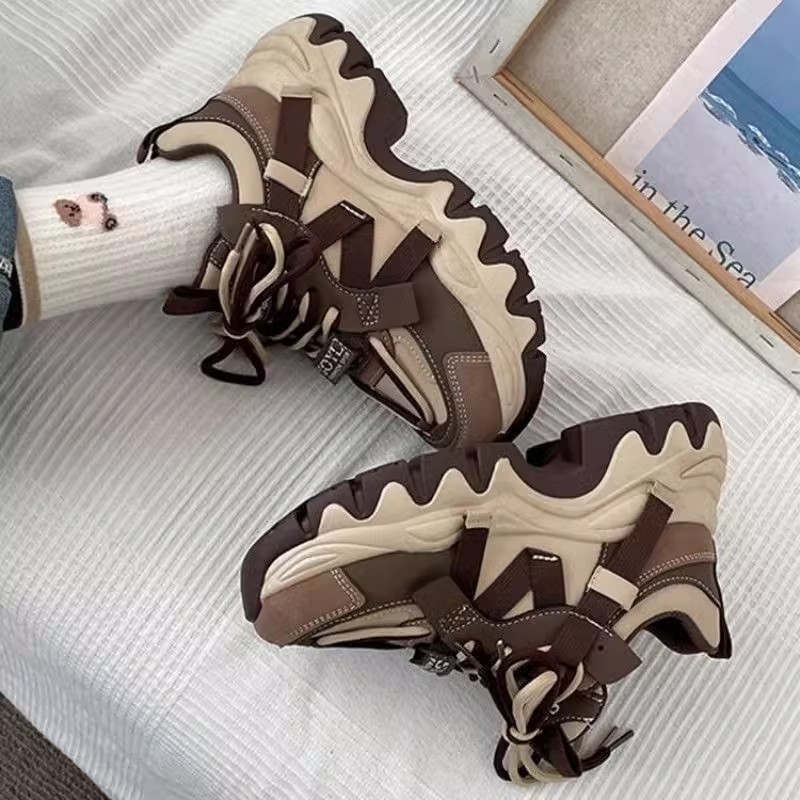 FEIJIANU  giày thể thao nữ giày sneaker nữ đáy dày  Đa màu sắc Đường may tỉ mỉ Êm ái Đế êm FYD23A0OEN 43Z231026