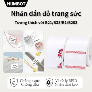  NIIMBOT B21 B203 B3S B1【Giấy nhãn cho đồ trang sức Giấy in nhãn cho máy in nhãn giấy nhãn cho thẻ treo đồ trang sức giấy nhãn cho đồ trang sức bạc kính nhãn giá nhãn giấy nhãn dán nhãn không thấm nước nhãn dán nhãn chịu nhiệt. 