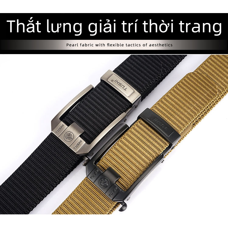 Thắt Lưng Nylon Dày 3.5cm Đa Năng Phong Cách Quân Đội Cho Nam