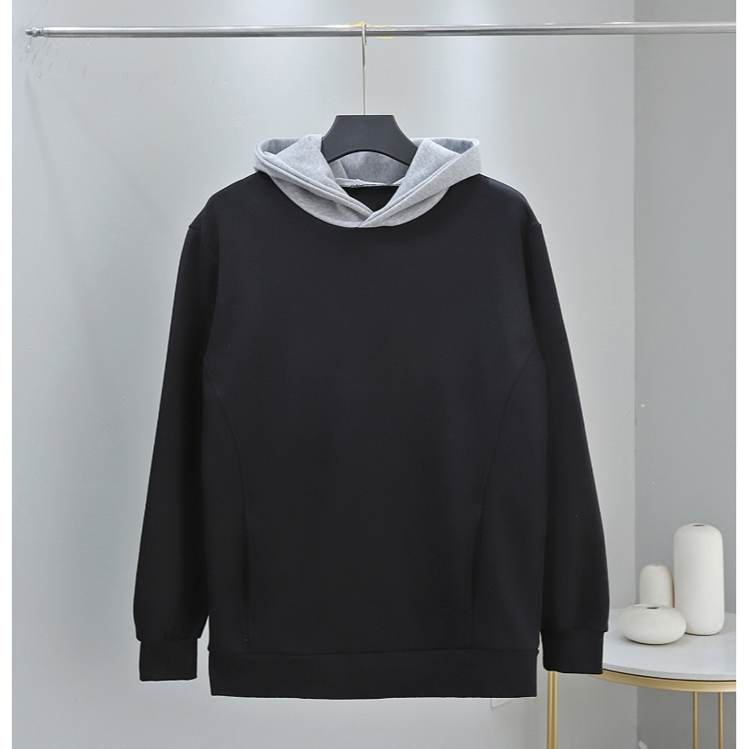 Áo Hoodie Bằng Vải cotton 400g Màu Trơn In Hình Cô Bé Quàng Khăn Đỏ Phong Cách Đường Phố