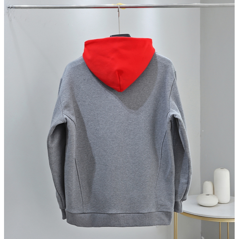 Áo Hoodie Bằng Vải cotton 400g Màu Trơn In Hình Cô Bé Quàng Khăn Đỏ Phong Cách Đường Phố