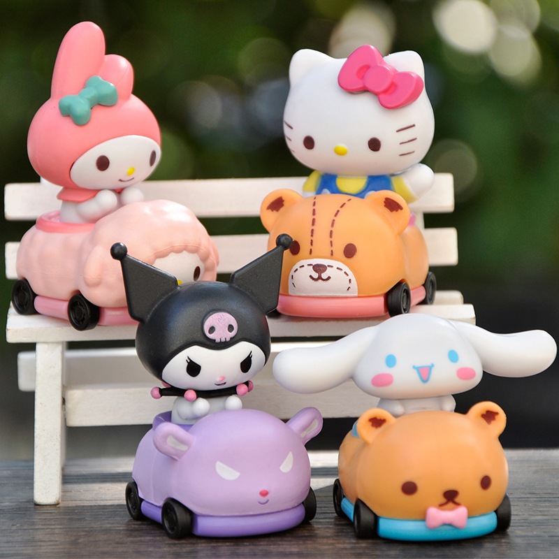 SANRIO Set 4 Mô Hình Nhân Vật Phim Hoạt Hình kuromi cinnamoroll hello kitty 5-7cm