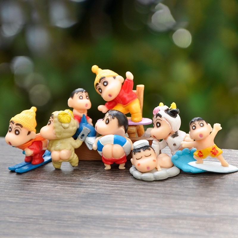 Bộ 8 Mô Hình Nhân Vật shin-chan nohara shinnosuke mini Dễ Thương
