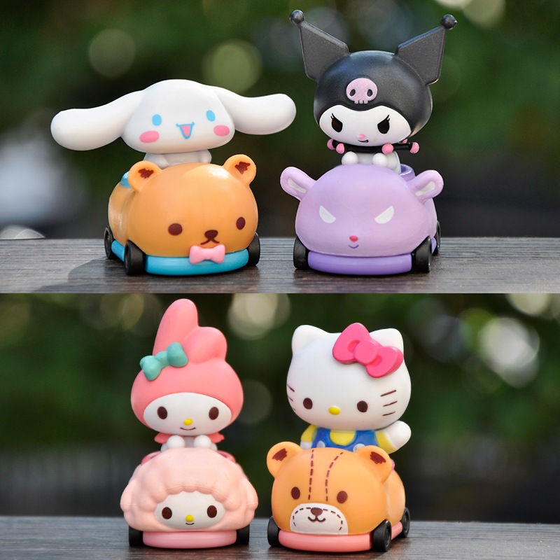 SANRIO Set 4 Mô Hình Nhân Vật Phim Hoạt Hình kuromi cinnamoroll hello kitty 5-7cm