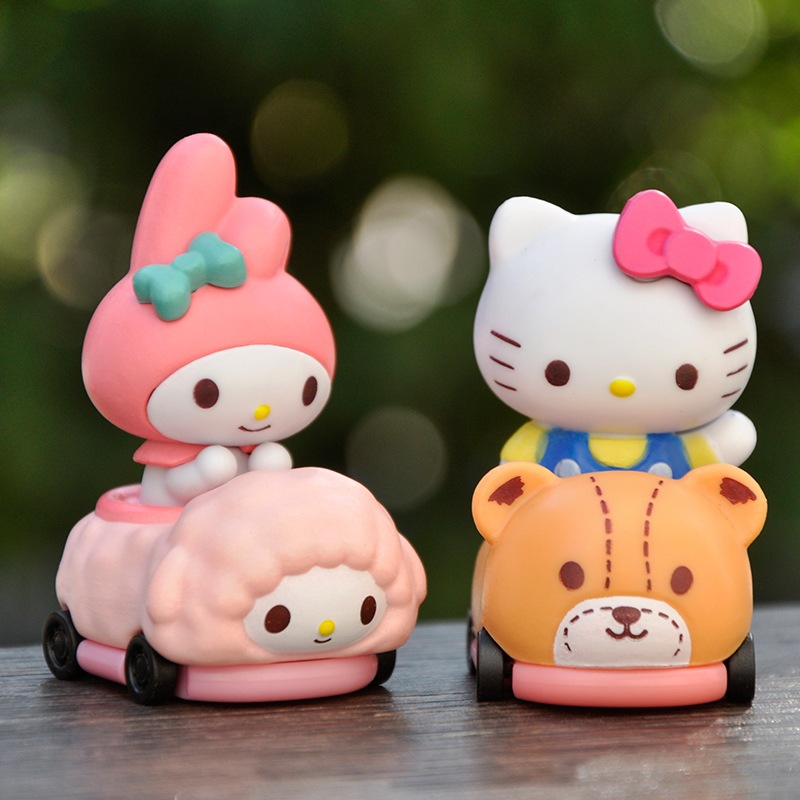 SANRIO Set 4 Mô Hình Nhân Vật Phim Hoạt Hình kuromi cinnamoroll hello kitty 5-7cm