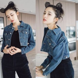 Áo khoác jeans lửng thời trang dành cho nữ