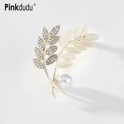Pinkdudu Trâm Cài Áo Hình Cây Lúa Mì Đính Đá zircon Trắng Lãng Mạn Sang Trọng Thời Trang Cho Nữ pd1561