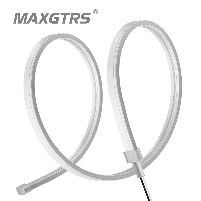 Maxgtrs Set 2 Dải Đèn led drl 30 45 60cm Ánh Sáng Trắng / Xanh Dương / Đỏ Linh Hoạt Tiện Dụng Cho Xe Hơi