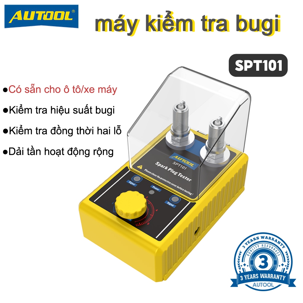 AUTOOL SPT101 Xe Bugi Bút Thử Với Tự Động Điều Chỉnh Đôi Lỗ Báo Đánh Lửa Cắm Máy Phân Tích 110V 220V Cho 12V Xe