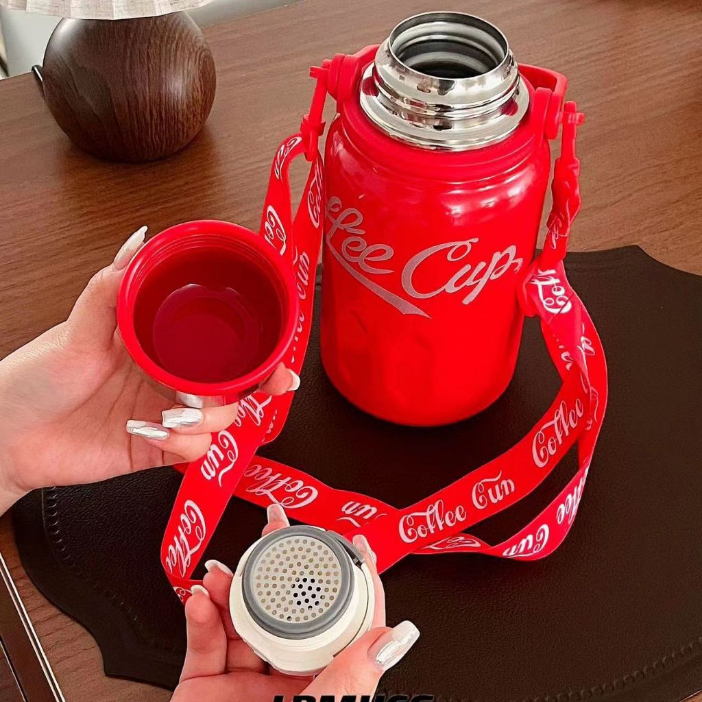 Coca-cola Bình Nước Giữ Nhiệt Bằng Thép Không Gỉ 316 Sức Chứa Lớn Phong Cách Mới
