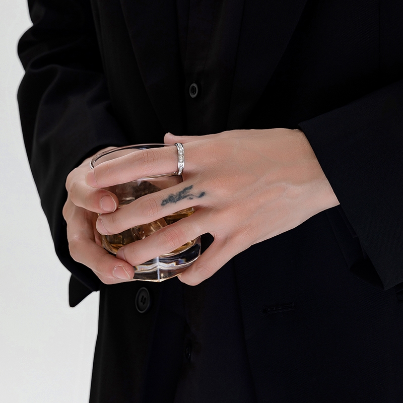 Nhẫn Thép Titan Mạ Vàng 18k Đơn Giản Không Phai Màu Phong Cách Hàn Quốc