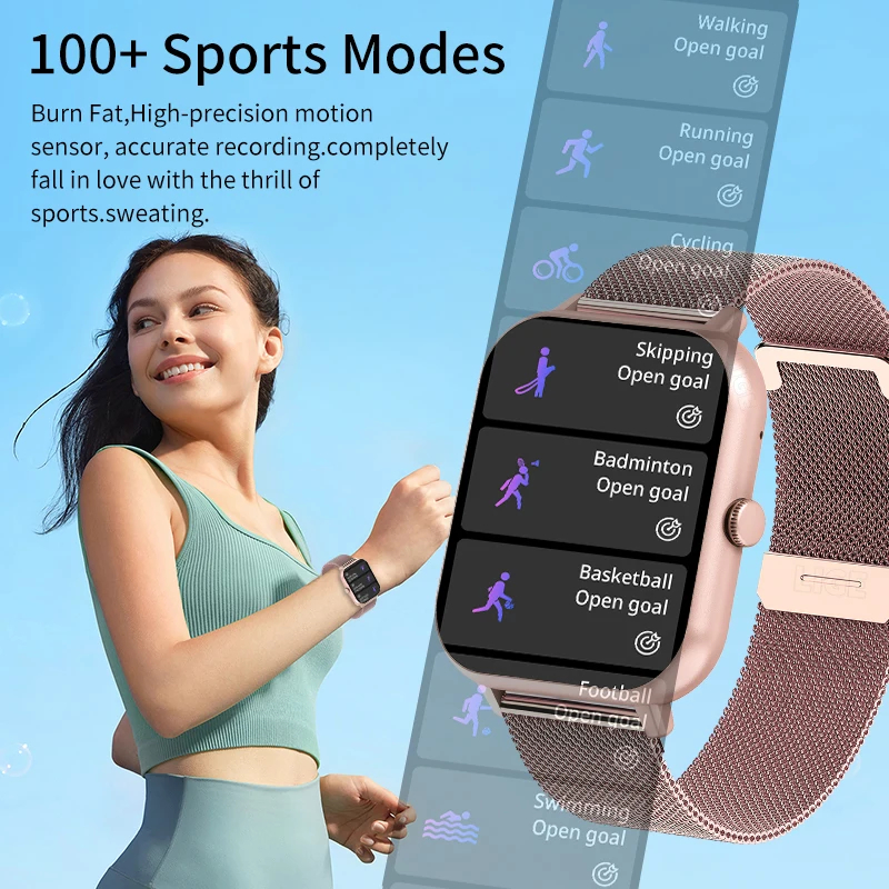 Đồng hồ thông minh LIGE 1,83 inch Đồng hồ gọi Bluetooth trực tuyến Chống nước Hơn 100 mẫu thể thao Theo dõi nhịp tim Theo dõi giấc ngủ AI Trợ lý giọng nói Đồng hồ thông minh