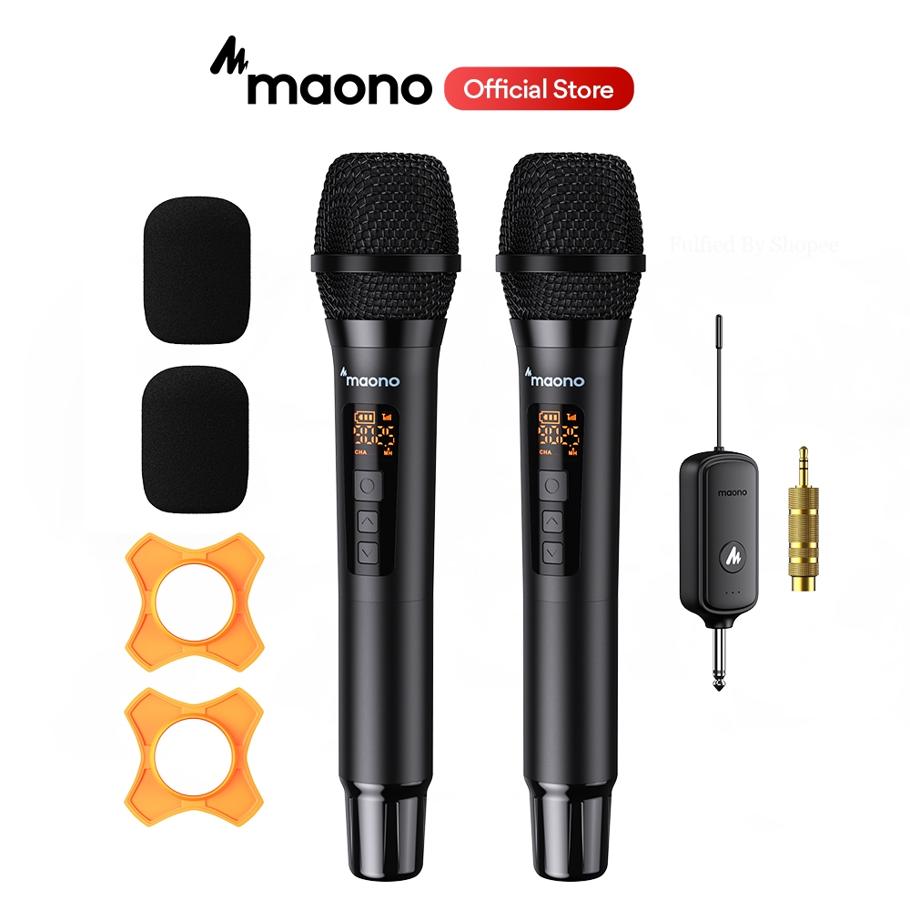 Maono Bộ Micro Không Dây wm760-a1 Chuyên Nghiệp Kèm Thẻ Âm Thanh karaoke