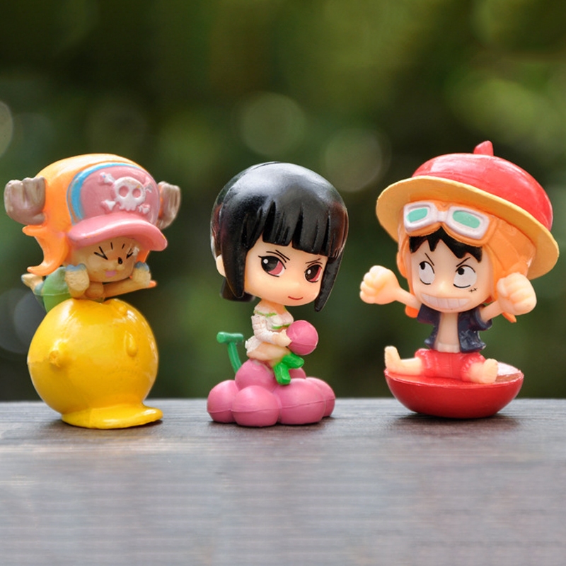 Set 9 Mô Hình Nhân Vật Phim Hoạt Hình one piece 5-7cm