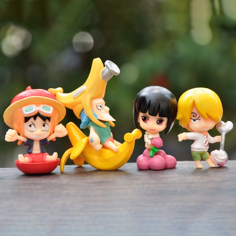 Set 9 Mô Hình Nhân Vật Phim Hoạt Hình one piece 5-7cm