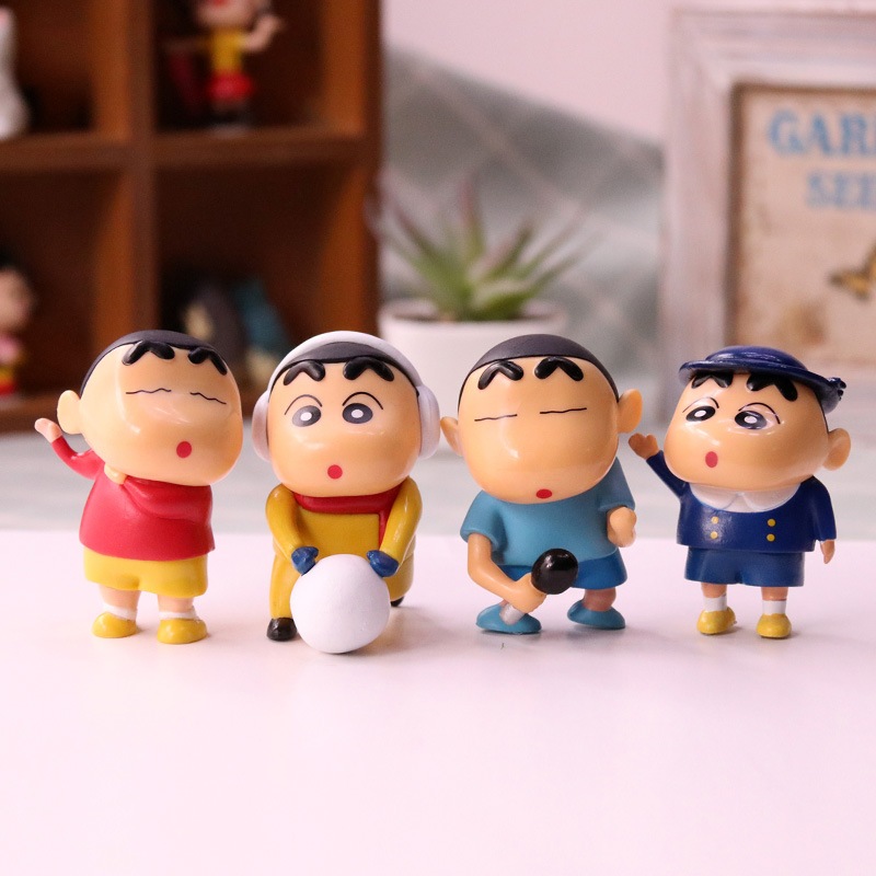 Set 10 Mô Hình Nhân Vật Phim Hoạt Hình shin-chan Bằng Pvc