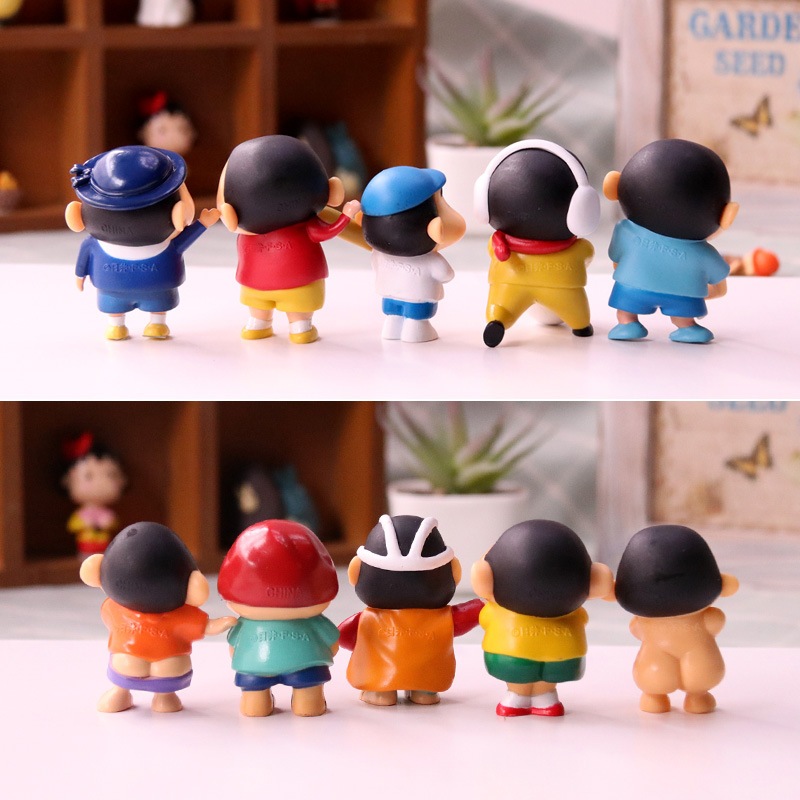 Set 10 Mô Hình Nhân Vật Phim Hoạt Hình shin-chan Bằng Pvc