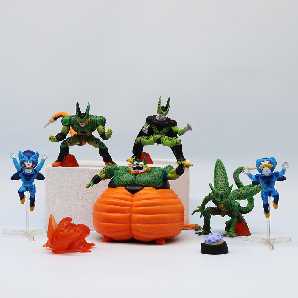 Set 8 Mô Hình Nhân Vật Phim Hoạt Hình dragon ball z 10cm Trang Trí Bàn Làm Việc