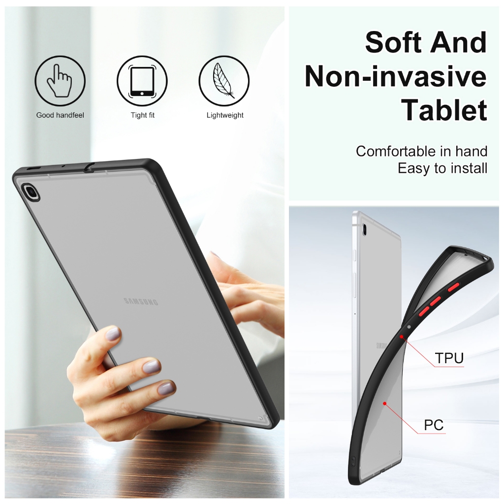 Thời trang mờ mờ máy tính bảng trường hợp Cho Samsung Galaxy Tab A9 A9+ A8 A7 S6 Lite LTE WiFi 8.7 10.4 10.5 11.0inch SM-X115 X110 X216 X210 X200 X205 X207 T500 T220 T225 T295 P610