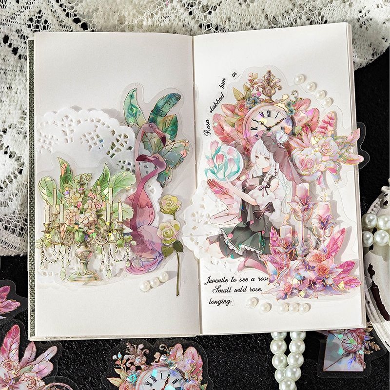 Mr. Paper 20 vé/túi Dán chống thấm nước PET Mơ ước dreamcatcher Đồng hồ Vỏ sò dán Sáng tạo tài khoản Nguyên liệu ghép đôi goolka DIY điện thoại di động Đặt lá bài Hình dán trang trí