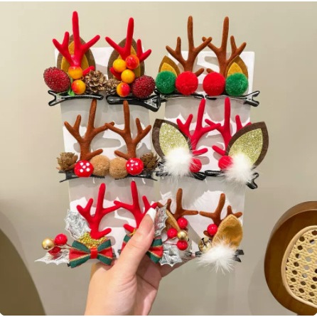 Kẹp Tóc Hình Tuần Lộc Giáng Sinh Dễ Thương