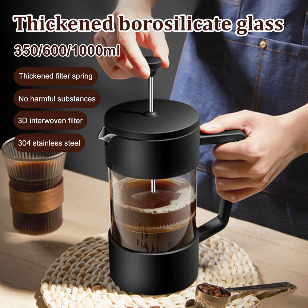 ☕ Bình pha cà phê kiểu pháp 350/ 600/1000ml bình pha cafe Bình pha trà máy ép máy pha cà phê có bộ lọc