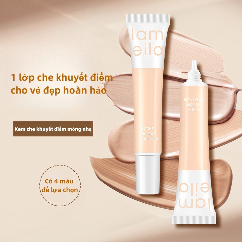 Kem che khuyết điểm, kem che khuyết điểm không thấm nước lâu trôi, kem nền BB dưỡng ẩm, che phủ các vết mụn và vết thâm tạo lớp trang điểm lâu trôi 12.3cmX4cm