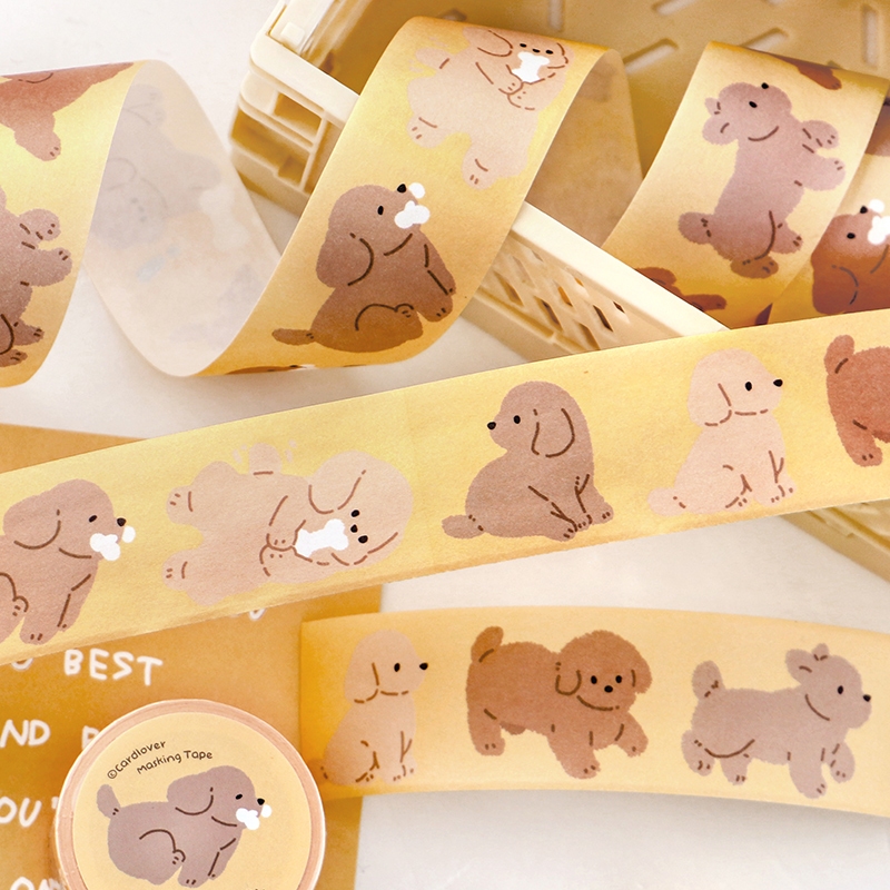 Mr. Paper 300cm/cuộn Washi băng Phim hoạt hình dễ thương Con chó vẽ tay Gấu trúc Con mèo con Động vật chủ đề Sáng tạo tài khoản Nguyên liệu ghép đôi goolka