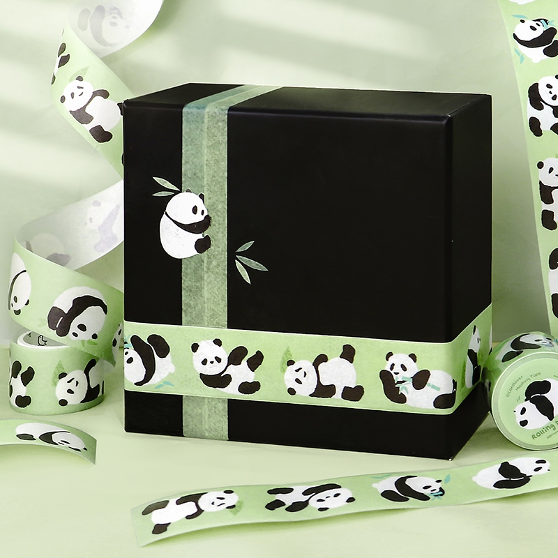 Mr. Paper 300cm/cuộn Washi băng Phim hoạt hình dễ thương Con chó vẽ tay Gấu trúc Con mèo con Động vật chủ đề Sáng tạo tài khoản Nguyên liệu ghép đôi goolka