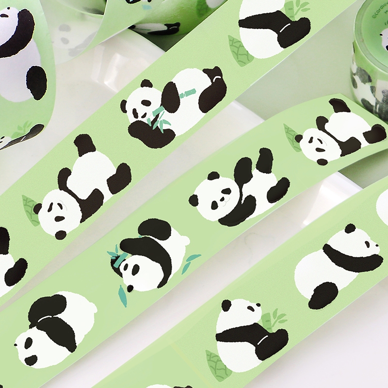 Mr. Paper 300cm/cuộn Washi băng Phim hoạt hình dễ thương Con chó vẽ tay Gấu trúc Con mèo con Động vật chủ đề Sáng tạo tài khoản Nguyên liệu ghép đôi goolka