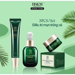 BSKM 3 Bộ Điều Mụn Chăm Sóc Da Chống Mụn + Kem Dưỡng Da Mặt + Gel Loại Bỏ Mụn Tinh Dầu Tràm Trà