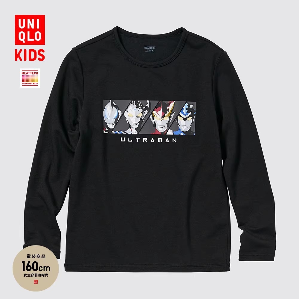 UNIQLO Áo Thun Cổ Tròn Chất Liệu cotton Họa Tiết ultraman 452346