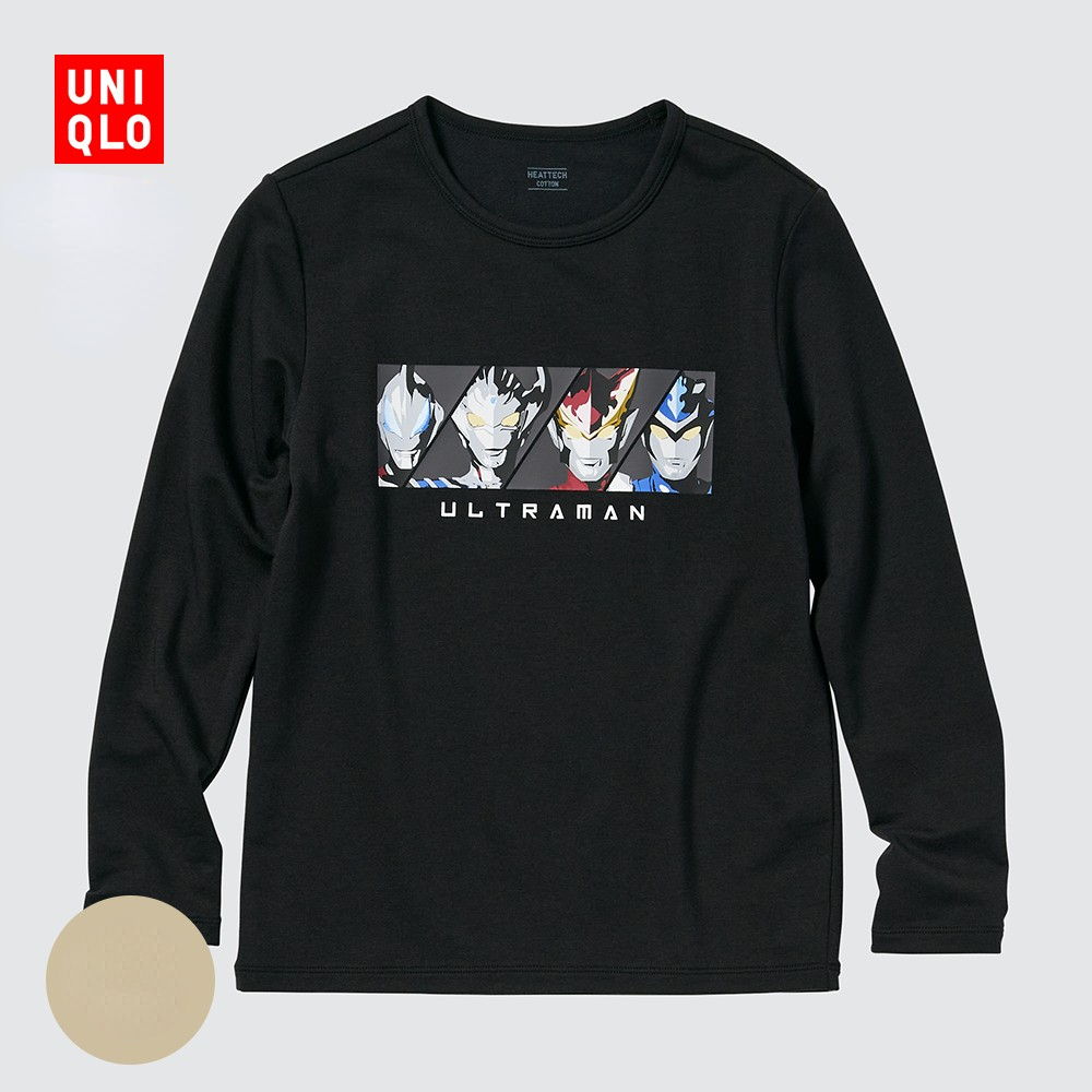 Áo Thun Uniqlo Cổ Tròn Chất Liệu Cotton In Hoạ Tiết Ultraman Đơn Giản Trẻ Trung 452346