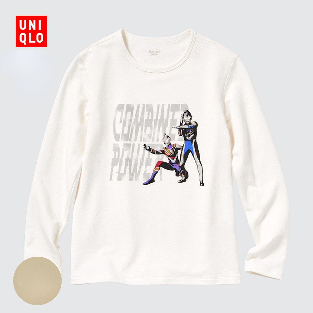 Uniqlo Áo Thun Cotton Cổ Tròn In Hình Ultraman Thời Trang Thoải Mái 451883