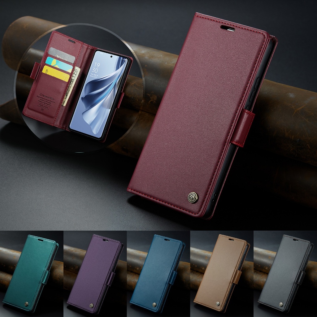 Cho OPPO Reno 10 10pro 8T Reno 8 7z 8z Bao Da Điện Thoại Nắp Lật Kiêm Ví Đựng Thẻ Không Dây