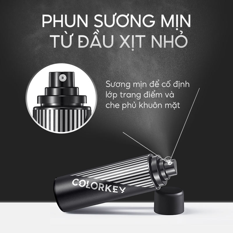 【COLORKEY】Chai xịt khóa lớp trang điểm dưỡng ẩm kiềm dầu chống thấm nước COLORKEY 100ml