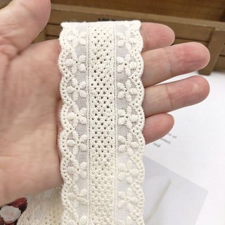1 Yard Vải Ren Hoa Tuyết Thắt Nơ Đầu Bằng Vải cotton Dùng May Đầm Mặc Ở Nhà
