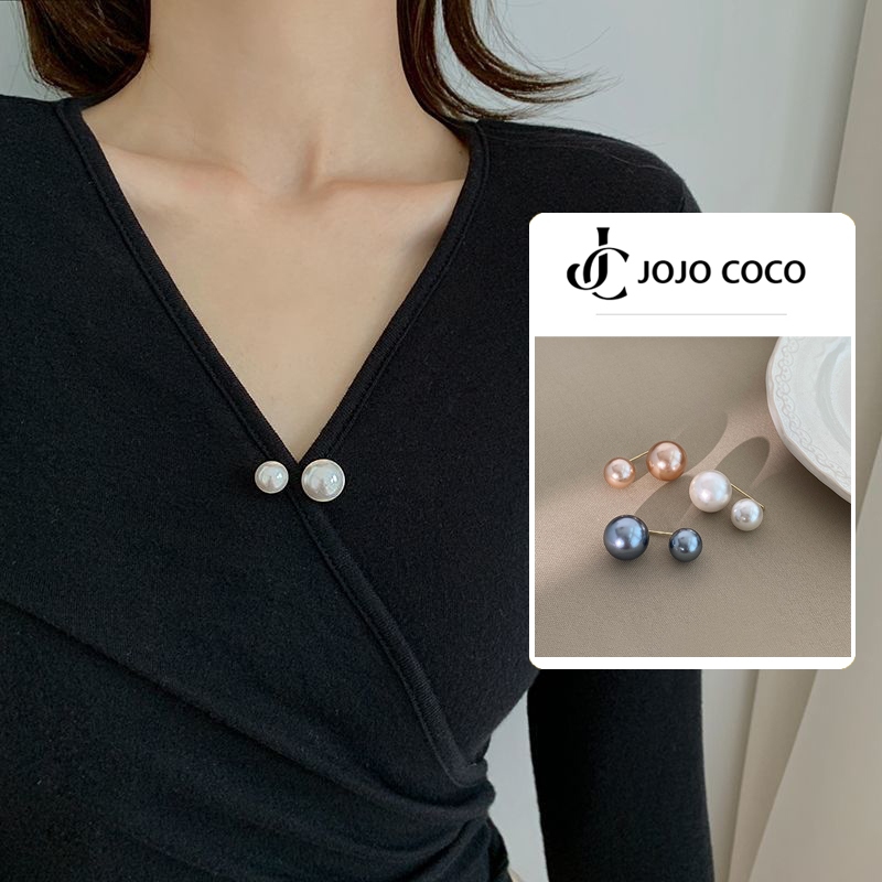 JOJO COCO Trâm Cài Áo Đính Ngọc Trai Dễ Thương Kiểu Hàn Quốc